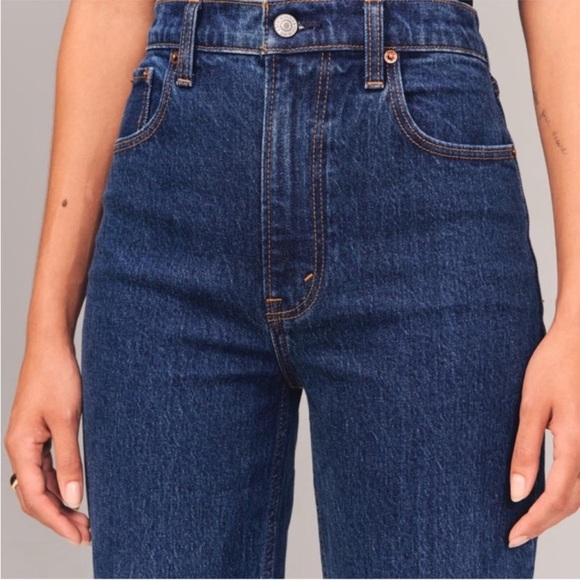 Abercrombie & Fitch The 90s Straight Ultra High Rise jeans Curve Love 34/18R - Picture 3 of 10